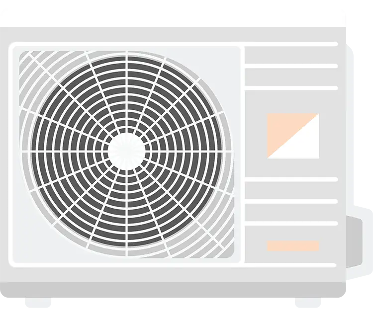 AC or Heat pump unit illustration