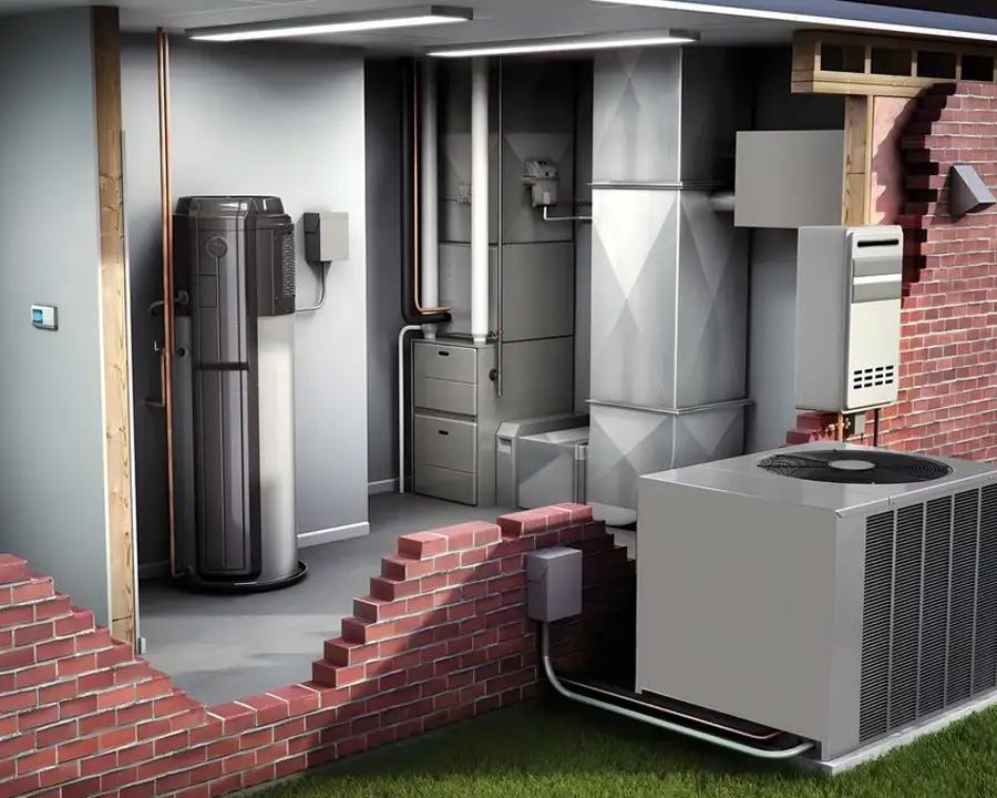 3D rendering of Dual Fuel Systems for Missouri Weather as offered by Precision Climate Control in St. Charles, MO