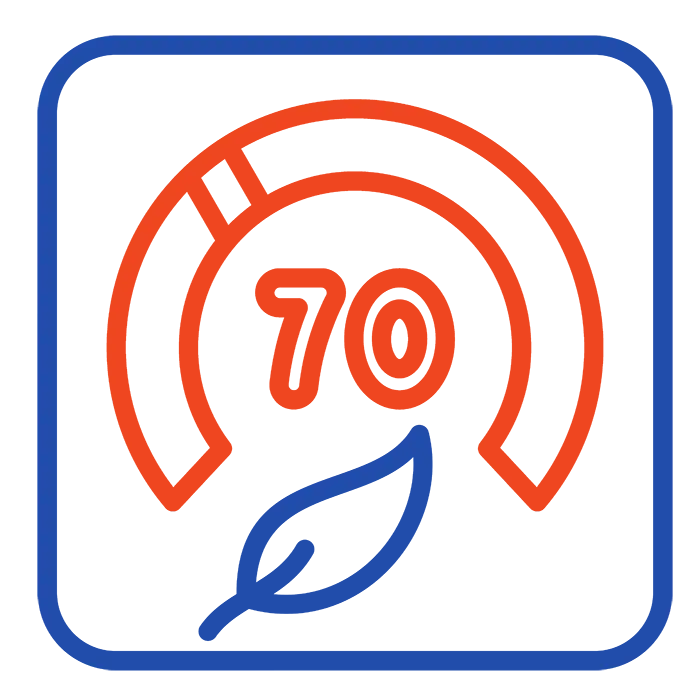 consistent indoor temperatures icon