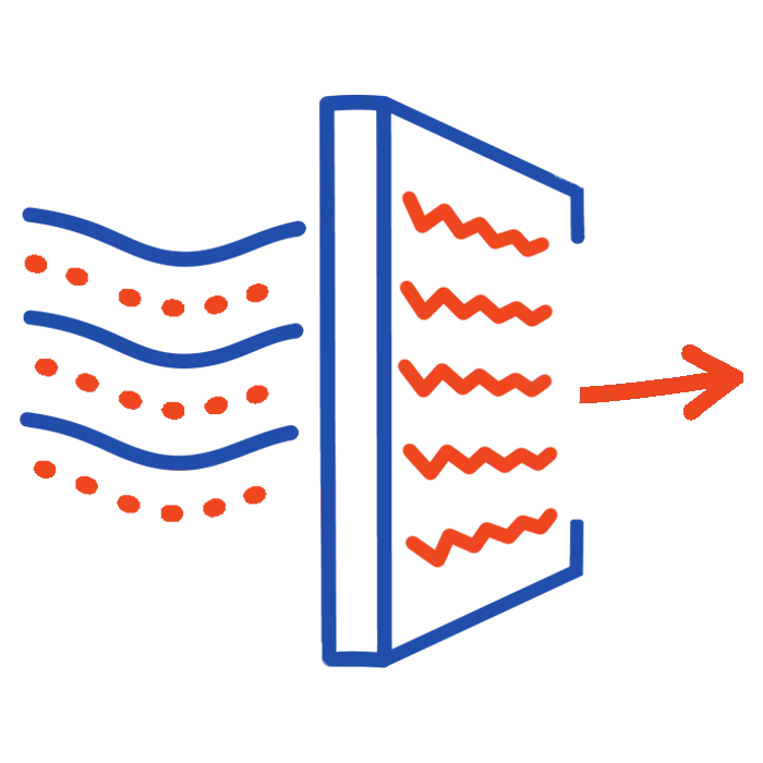 Dirty or clogged filters affecting airflow icon